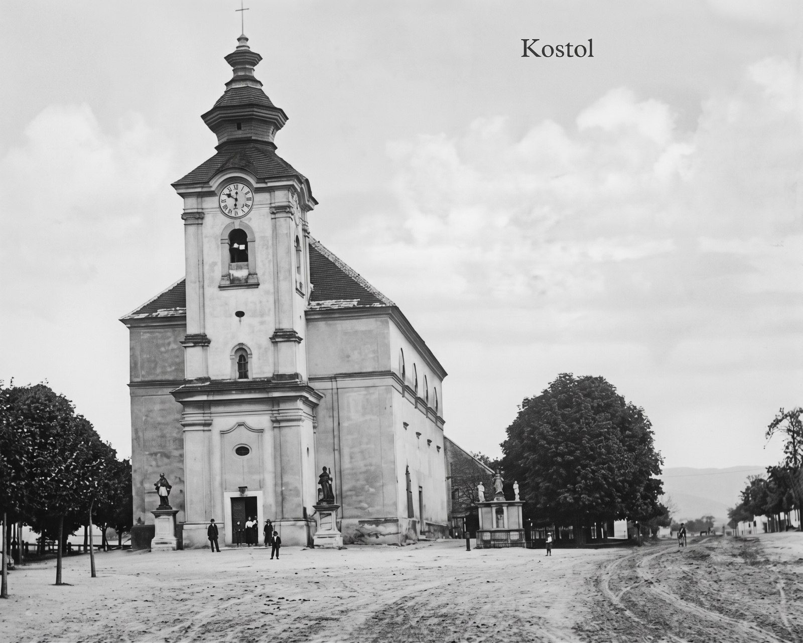 Farský kostol Narodenia sv. Jána Krstiteľa Historická pohľadnica farského kostola v Moravskom Svätom Jáne